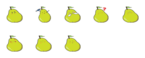 [LINE絵文字]pear pear emojiの画像一覧