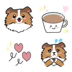[LINE絵文字] シェルティ♡毎日使える絵文字の画像