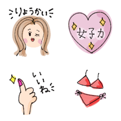 オトナ女子♡女子力絵文字の絵文字メイン画像