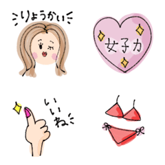 [LINE絵文字] オトナ女子♡女子力絵文字の画像