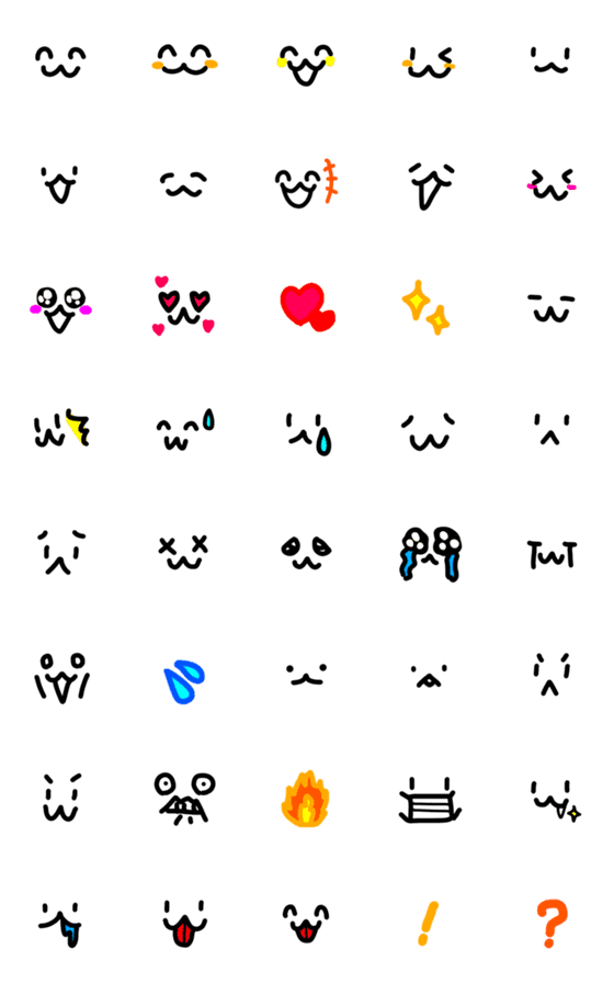 [LINE絵文字]ωの口の顔文字感覚で使えるユルカワ絵文字の画像一覧