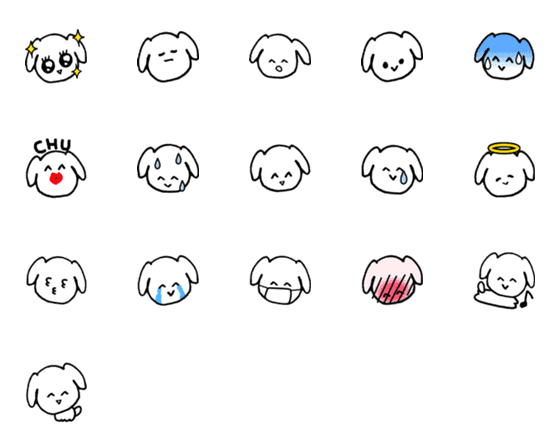 [LINE絵文字]犬のコタローの絵文字の画像一覧