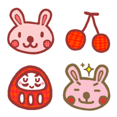 [LINE絵文字] 赤系の絵文字☆の画像