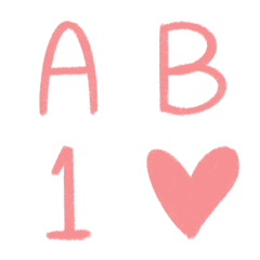 Pink English Alphabetsの絵文字メイン画像