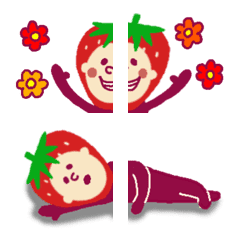 [LINE絵文字] 苺のいちごちゃんの毎日使える絵文字の画像