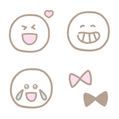 [LINE絵文字] シンプルなゆる～い手書きの絵文字の画像