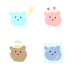 [LINE絵文字] Cute Colorful BearBear stickersの画像