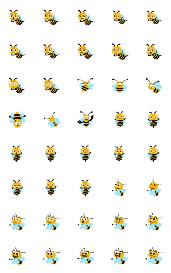 [LINE絵文字]かわいい小さな蜂の画像一覧