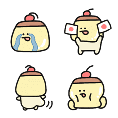 [LINE絵文字] ぷりんちゃんとさくらんぼの画像
