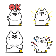 [LINE絵文字] シンプルでかわいい猫の日常で使える絵文字の画像