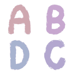 [LINE絵文字] pastel alphabet numberの画像
