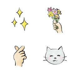 [LINE絵文字] 使いやすい♪手描き風 Basic 01の画像