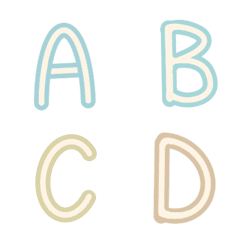 [LINE絵文字] English alphabets Baby colorの画像