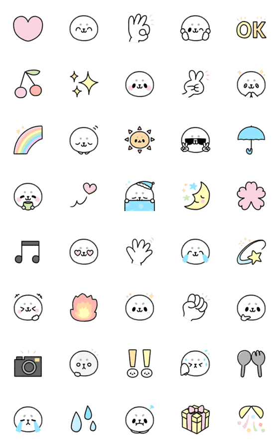 [LINE絵文字]いぬあざらしの画像一覧