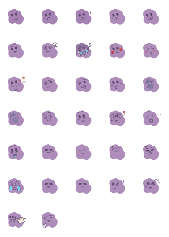 [LINE絵文字]the purple thingの画像一覧