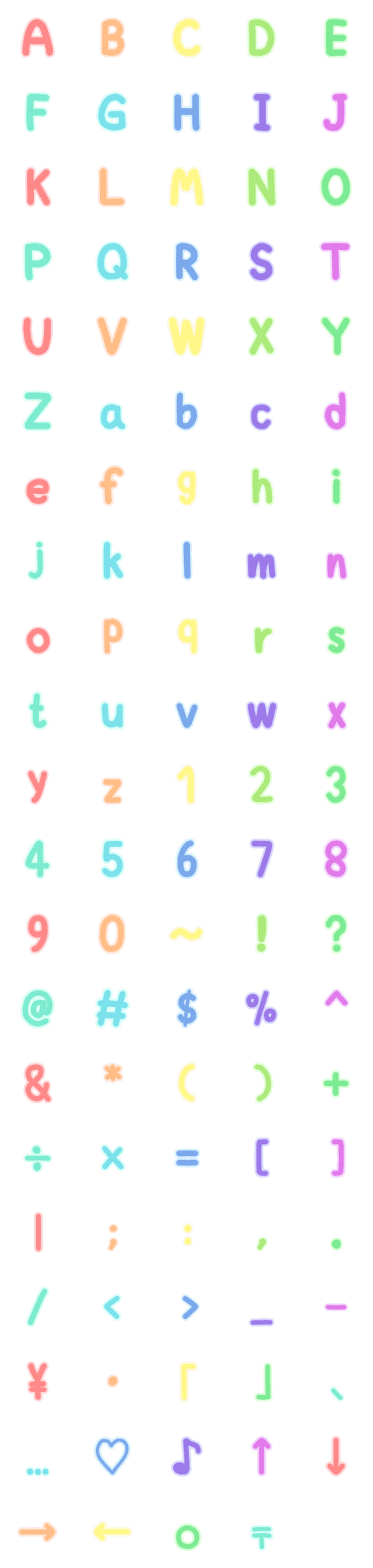 [LINE絵文字]alphabet number symbol 2の画像一覧