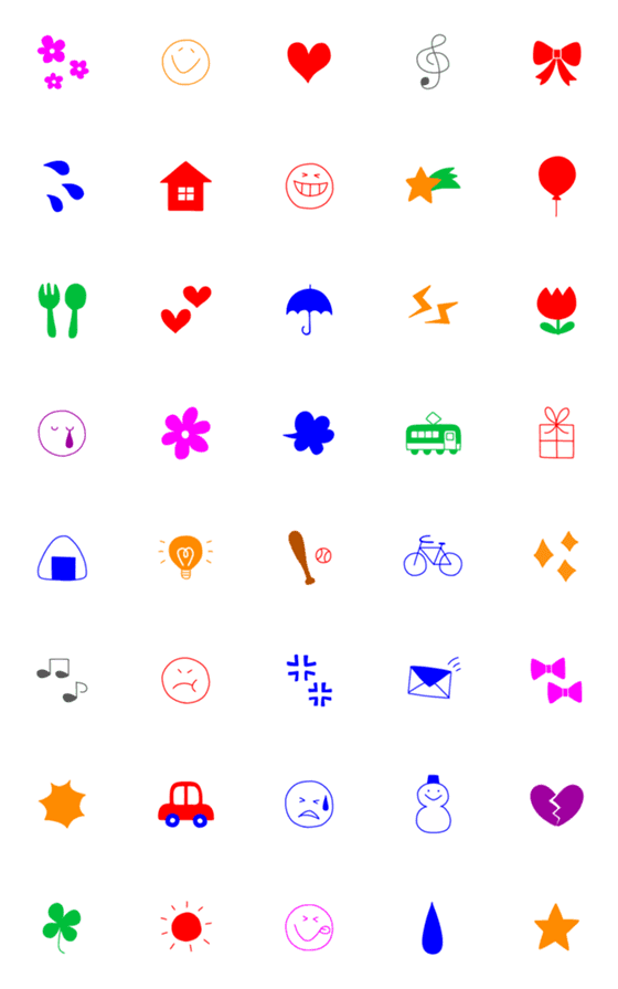 [LINE絵文字]毎日使える♪シンプルかわいい絵文字の画像一覧