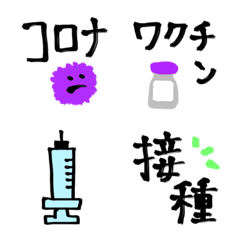 [LINE絵文字] コロナのワクチンにまつわる絵文字 2 ▲△の画像