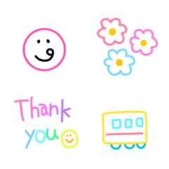 【カラフルハッピー絵文字❤︎❤︎】の絵文字メイン画像