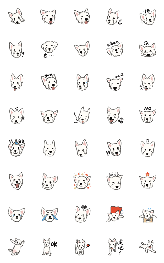 [LINE絵文字]Westie wan wanの画像一覧