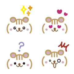[LINE絵文字] リスの顔文字の画像