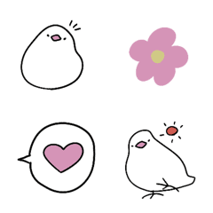 [LINE絵文字] 毎日使える！使いやすい文鳥絵文字！の画像