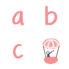 [LINE絵文字] English Alphabets in pink pastelの画像