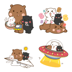 [LINE絵文字] Three Chubby Bears Gangの画像