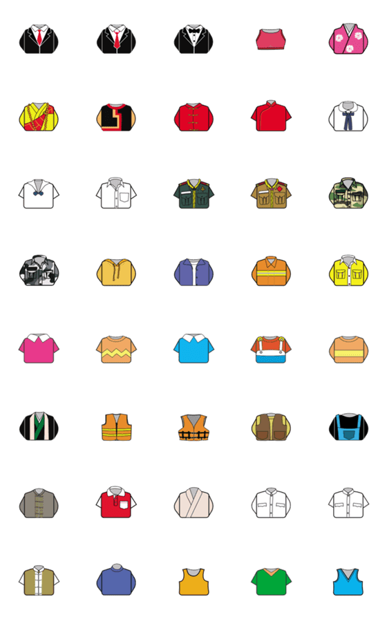 [LINE絵文字]Costume set.の画像一覧