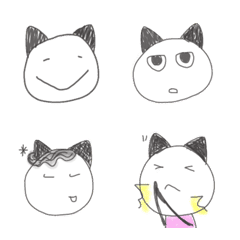 [LINE絵文字] 黒白ねこさんの画像