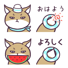 [LINE絵文字] チベットスナギツネの夏の日常会話の画像