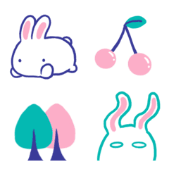 もちもちうさぎ51の絵文字メイン画像