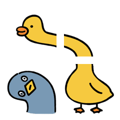 [LINE絵文字] Duck, Chicken, Goose and Bird Emojiの画像