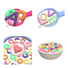 [LINE絵文字] Cute Yummy Breakfast [Food, Alphabet]の画像