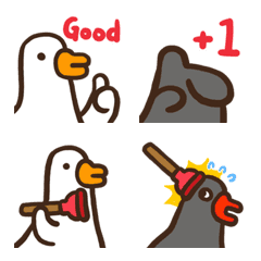 [LINE絵文字] Black and white goose_emojiの画像