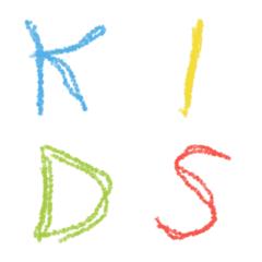 [LINE絵文字] Emoji English Alphabet Kids Handwritingの画像