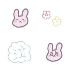 [LINE絵文字] ピンクのうさぎと日常絵文字♡の画像