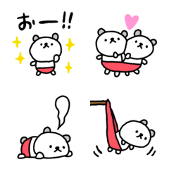 [LINE絵文字] 赤いパンツのくまの画像