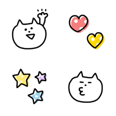 [LINE絵文字] シンプルなねこの画像