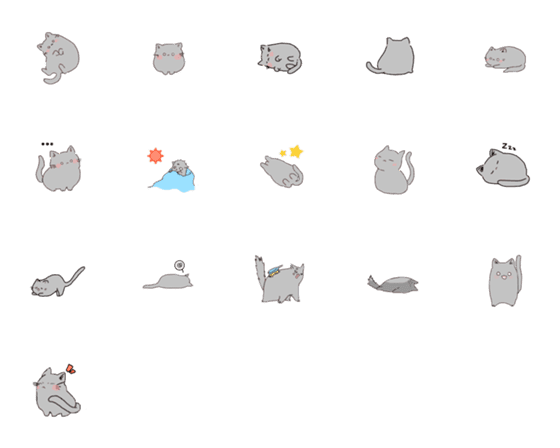 [LINE絵文字]Little Cat From The Moonの画像一覧