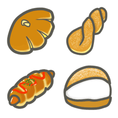 [LINE絵文字] 色々なパンの画像