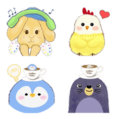 [LINE絵文字] collection of  coffee companionsの画像