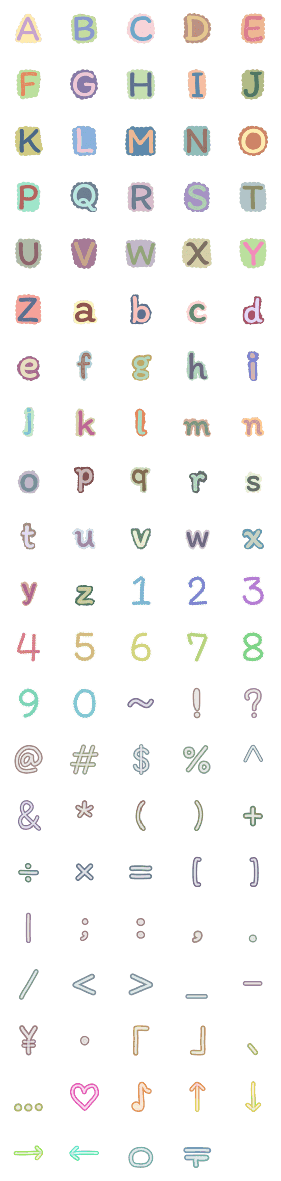 [LINE絵文字]alphabet number symbol 4の画像一覧