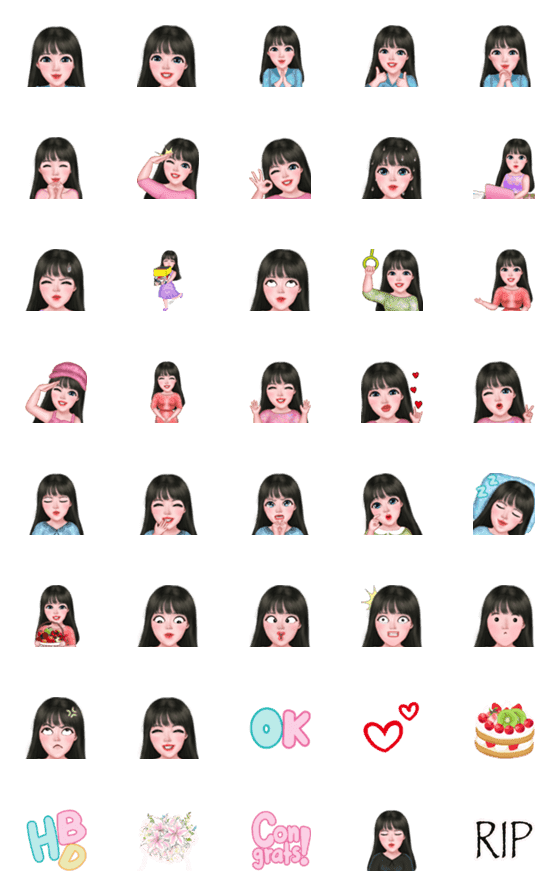 [LINE絵文字]Manee Emojiの画像一覧