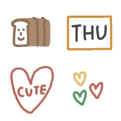 [LINE絵文字] Cute pocket label sticker 2の画像