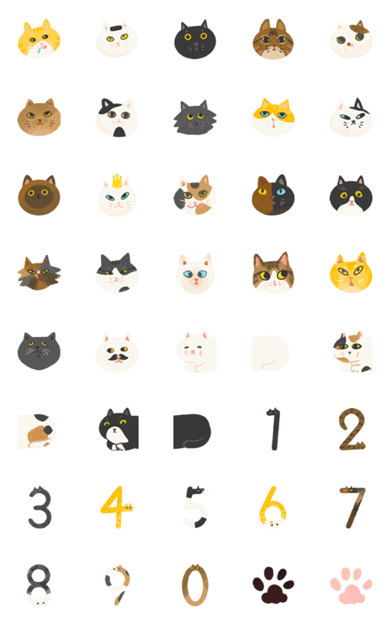 [LINE絵文字]35匹の猫の画像一覧