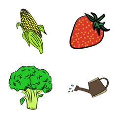 [LINE絵文字] Fruits and Vegetables Small Pictureの画像