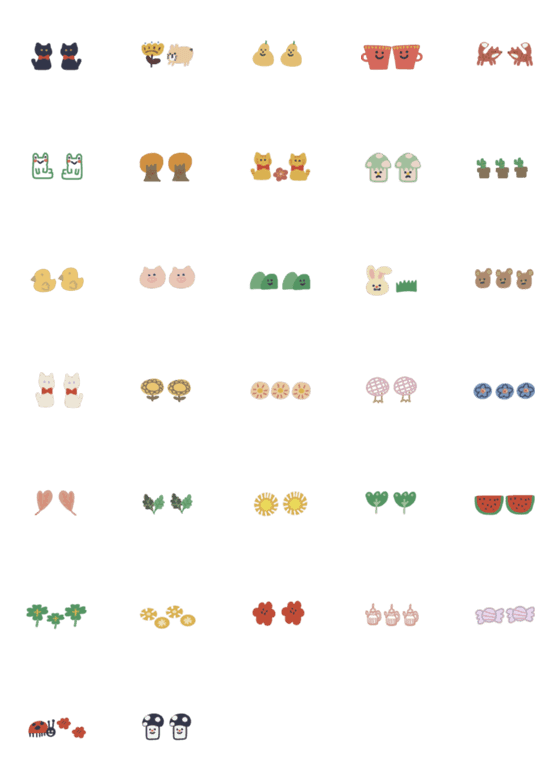 [LINE絵文字]Illustrator small pattern2の画像一覧