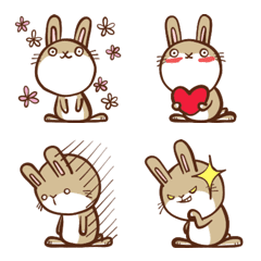 [LINE絵文字] 毎日使えるウサギの絵文字の画像