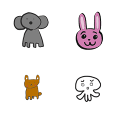 [LINE絵文字] かわいい動物と人の絵文字の画像